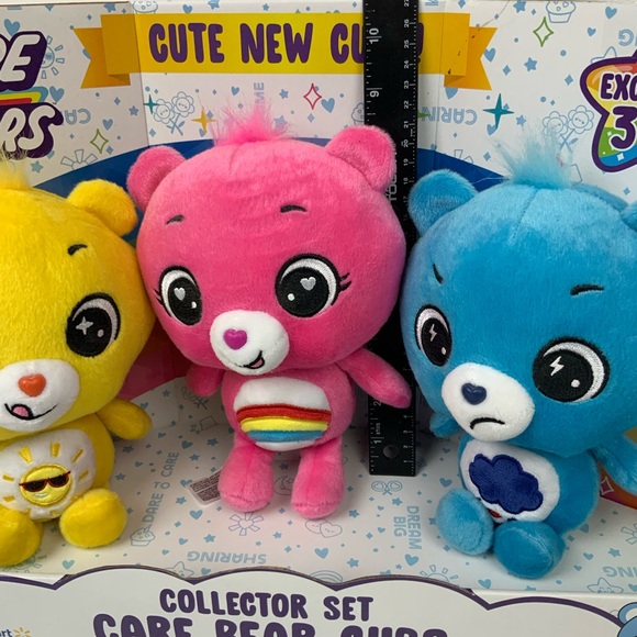 Care Bears Cubs Collector Set of 3 Funahine Cheer Grumpy Stuffed Animal Plush - Picture 6 of 9